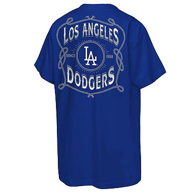 Youth Mitchell & Ness Royal Los Angeles Dodgers Cooperstown Rodeo Rope T-Shirt