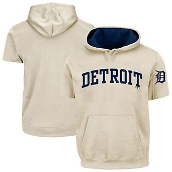 Men's Profile Cream Detroit Tigers Big & Tall Contrast Short Sleeve Hoodie