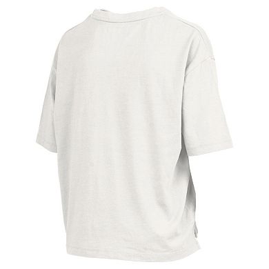 Women's Pressbox White Tennessee Volunteers Plus Size Nelson Motley Crew Oversized Slub T-Shirt
