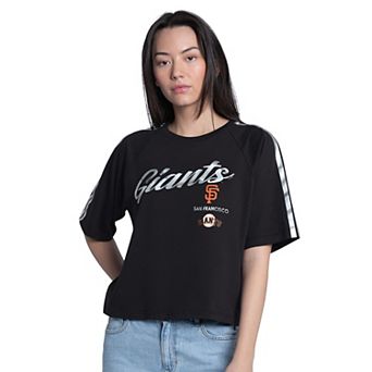Women's G-III 4Her by Carl Banks Black San Francisco Giants Classic Play Cropped T-Shirt