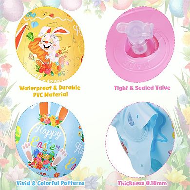 Inflatable Easter Eggs 3-Pack, Large PVC Outdoor Yard Decorations