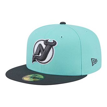 Men's New Era Turquoise/Charcoal New Jersey Devils Two-Tone Color Pack 59FIFTY Fitted Hat