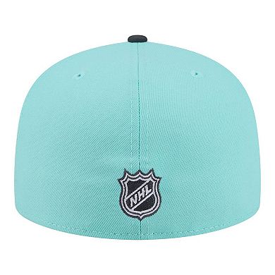 Men's New Era Turquoise/Charcoal New Jersey Devils Two-Tone Color Pack 59FIFTY Fitted Hat