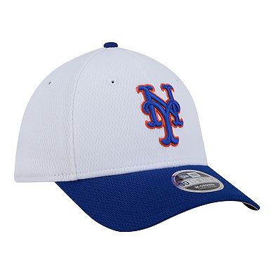 Youth New Era White/Royal New York Mets Baseball 39THIRTY M-Crown Flex Hat