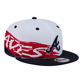 Men's New Era White/Navy Atlanta Braves 9FIFTY Snapback Hat