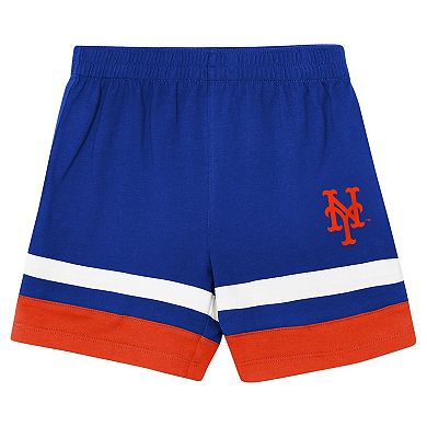 Toddler Outerstuff Royal New York Mets Ground Ball T-Shirt & Shorts Set