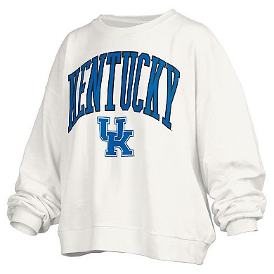 Women's Pressbox White Kentucky Wildcats Plus Size Nelson Janise Sweatshirt