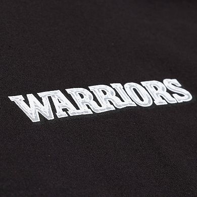 Men's Mitchell & Ness Black Golden State Warriors Chrome Heritage T-Shirt