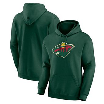 Men's Logo Athletic Green Minnesota Wild Essential Hoodie