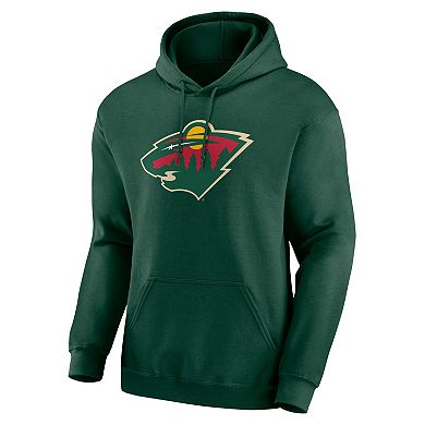 Men's Logo Athletic Green Minnesota Wild Essential Hoodie