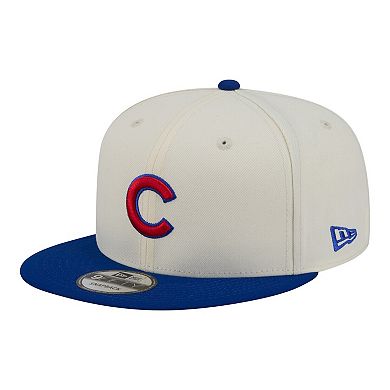 Men's New Era Cream/Royal Chicago Cubs Localized 9FIFTY Snapback Hat