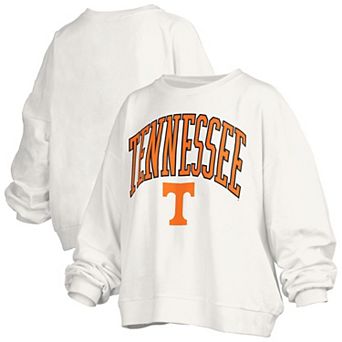 Women's Pressbox White Tennessee Volunteers Plus Size Nelson Janise Sweatshirt