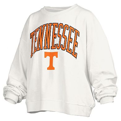 Women's Pressbox White Tennessee Volunteers Plus Size Nelson Janise Sweatshirt