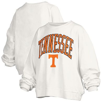 Women's Pressbox White Tennessee Volunteers Plus Size Nelson Janise Sweatshirt