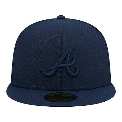 Men's New Era Navy Atlanta Braves Color Pack 59FIFTY Fitted Hat