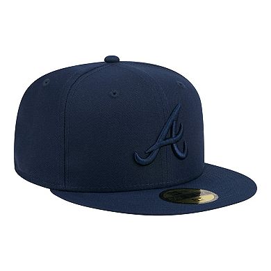 Men's New Era Navy Atlanta Braves Color Pack 59FIFTY Fitted Hat