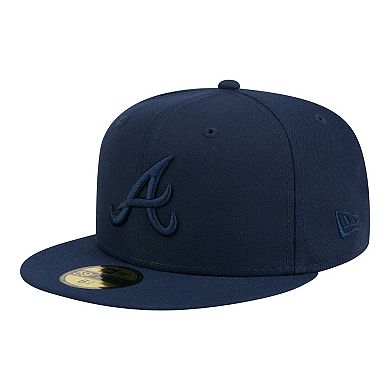 Men's New Era Navy Atlanta Braves Color Pack 59FIFTY Fitted Hat