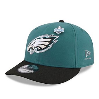 Men's New Era Midnight Green/Black Philadelphia Eagles 2026 NFL Draft On Stage Pre-Curved 9FIFTY Snapback Hat