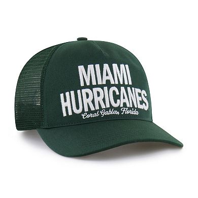Men's '47 Green Miami Hurricanes Contemporary Hitch Trucker Adjustable Hat
