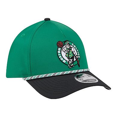 Men's New Era Kelly Green/Black Boston Celtics Rope Two-Tone M-Crown A-Frame 39THIRTY Flex Hat