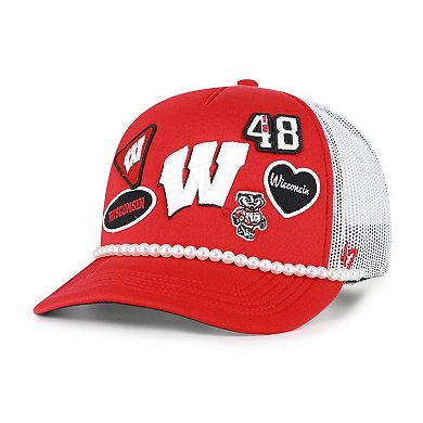 Men's '47 Red/White Wisconsin Badgers Rally On Hitch Adjustable Hat