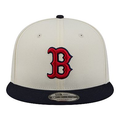 Men's New Era Cream/Navy Boston Red Sox Localized 9FIFTY Snapback Hat