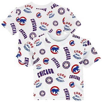 Toddler Outerstuff White Chicago Cubs Run Down T-Shirt