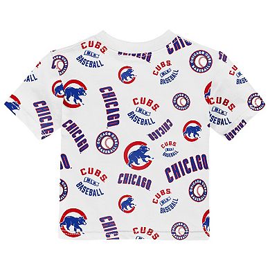 Toddler Outerstuff White Chicago Cubs Run Down T-Shirt