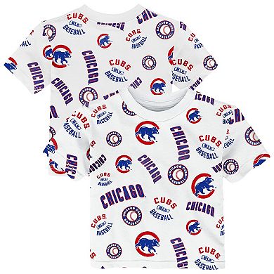 Toddler Outerstuff White Chicago Cubs Run Down T-Shirt