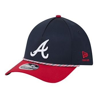 Men's New Era Navy/Red Atlanta Braves Rope M-Crown A-Frame 39THIRTY Flex Hat
