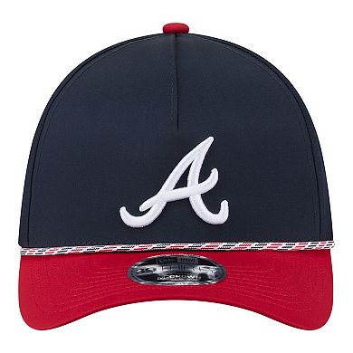 Men's New Era Navy/Red Atlanta Braves Rope M-Crown A-Frame 39THIRTY Flex Hat
