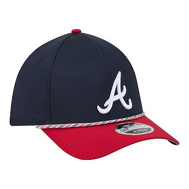 Men's New Era Navy/Red Atlanta Braves Rope M-Crown A-Frame 39THIRTY Flex Hat