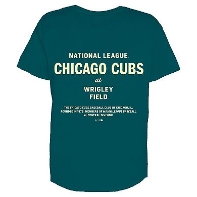 Women's '47 Teal Chicago Cubs Plus Size Leon City Cropped T-Shirt