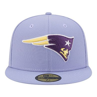 Men's New Era Light Purple New England Patriots Lavender Bloom 59FIFTY Fitted Hat