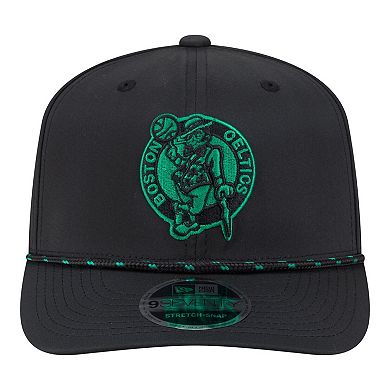 Men's New Era Black Boston Celtics Sport Rope Vented Stretch-Snap 9SEVENTY Hat