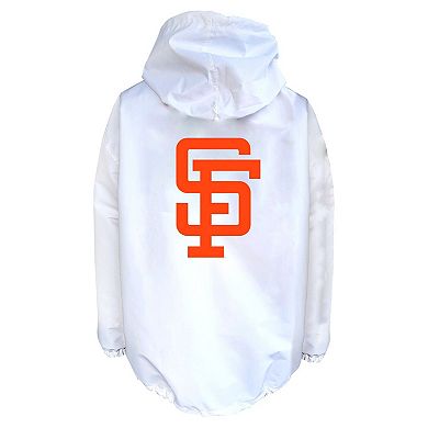 Men's Mitchell & Ness White San Francisco Giants Big & Tall Full-Snap Hooded Jacket