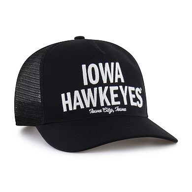 Men's '47 Black Iowa Hawkeyes Contemporary Hitch Trucker Adjustable Hat