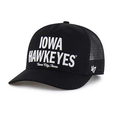 Men's '47 Black Iowa Hawkeyes Contemporary Hitch Trucker Adjustable Hat