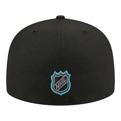 Men's New Era Black San Jose Sharks Color Pop 59FIFTY Fitted Hat