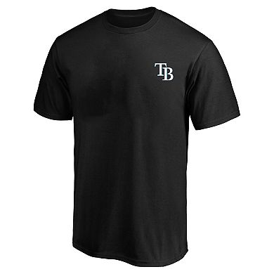 Men's Profile Black Tampa Bay Rays Big & Tall Two-Sided Graphic T-Shirt