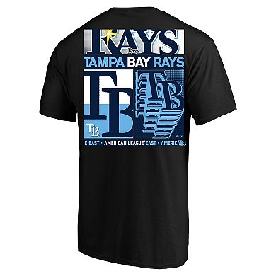 Men's Profile Black Tampa Bay Rays Big & Tall Two-Sided Graphic T-Shirt