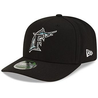 Men's New Era Black Florida Marlins Player Replica 9SEVENTY Adjustable Hat