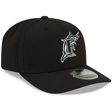 Men's New Era Black Florida Marlins Player Replica 9SEVENTY Adjustable Hat