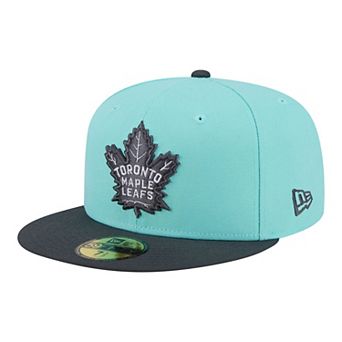 Men's New Era Turquoise/Charcoal Toronto Maple Leafs Two-Tone Color Pack 59FIFTY Fitted Hat