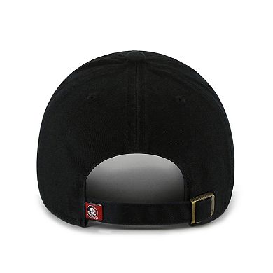 Men's '47 Black Florida State Seminoles Clean Up Adjustable Hat