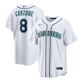 Men's Nike Dominic Canzone White Seattle Mariners Home Replica Jersey