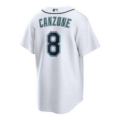 Men's Nike Dominic Canzone White Seattle Mariners Home Replica Jersey