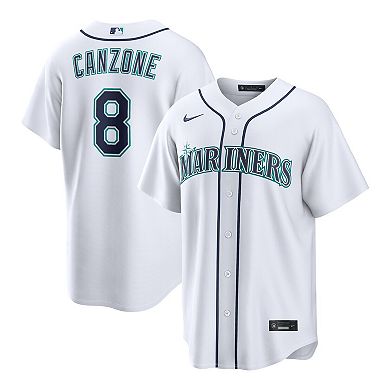 Men's Nike Dominic Canzone White Seattle Mariners Home Replica Jersey