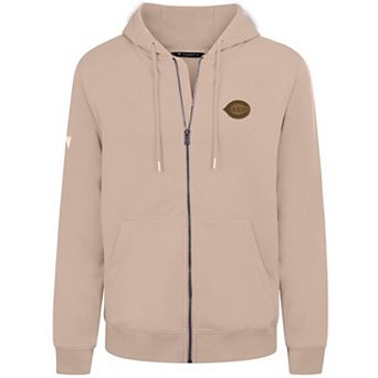 Men's Levelwear Khaki Cincinnati Reds Podium Full-Zip Hoodie