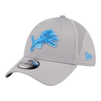 Men's New Era Gray Detroit Lions Perforated 39THIRTY Flex Hat